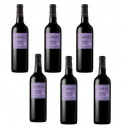 Six bouteilles de vin rouge Camas Malbec - Vin Occitanie