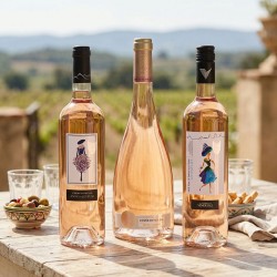 pack 3 bouteilles de vin rose Anne de joyeuse, sieur d arques, Vendéole.