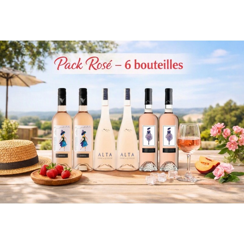 Pack 6 bouteilles de vin rose Anne de joyeuse, sieur d arques, Vendéole.