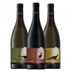 Bouteilles  de vin rouge chardonnay,mauzac Dinosaure Pinot Noir