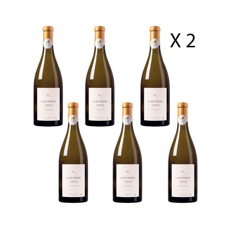La butinière Anne de Joyeuse Vin blanc Fût de chêne Vin Occitanie Lot de 12 bouteilles