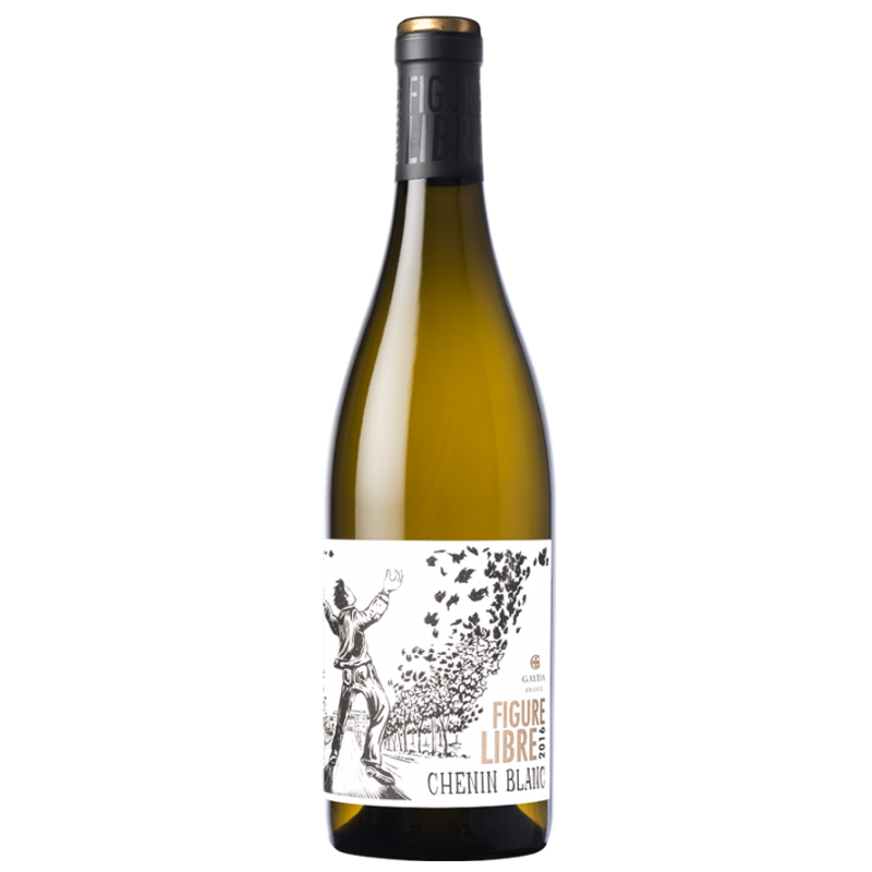 Bouteille de vin blanc Figure libre Chenin blanc Domaine Gayda.