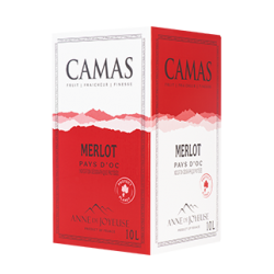 Camas Merlot rouge 10 L Bag in box Cubitainer ou BIB Vin Occitanie