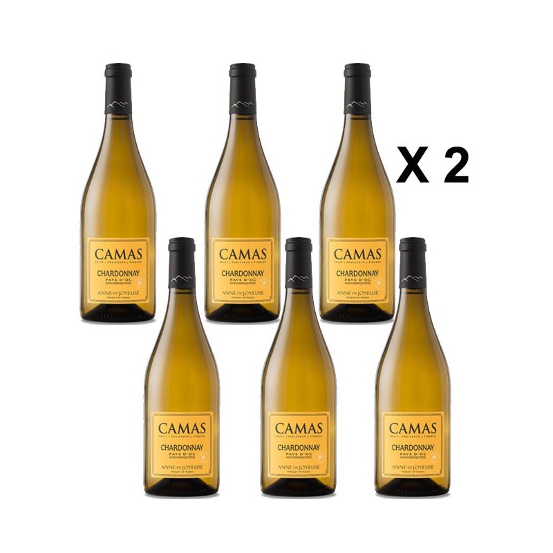 Camas chardonnay - Lot de 12 bouteilles - Promotion - Vin Occitanie
