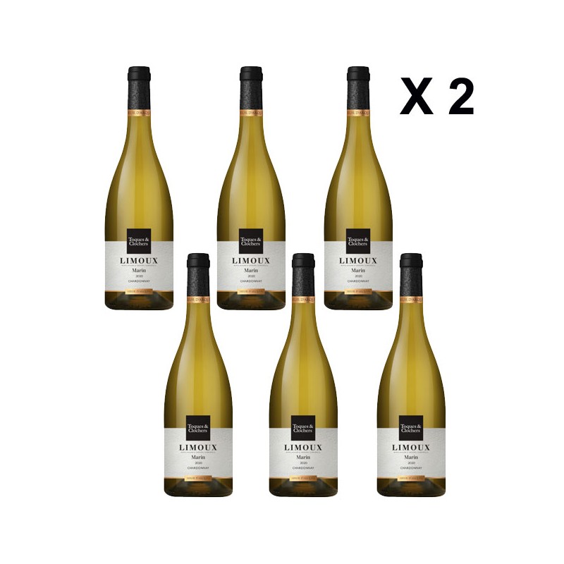 Toques & Clochers Chardonnay Marin Fût de chêne Terroir Lot de 12 bouteilles, Sieur d'Arques