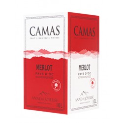 Cubi de vin Camas Merlot rouge 10 L Bag in box Cubitainer ou BIB Vin Occitanie