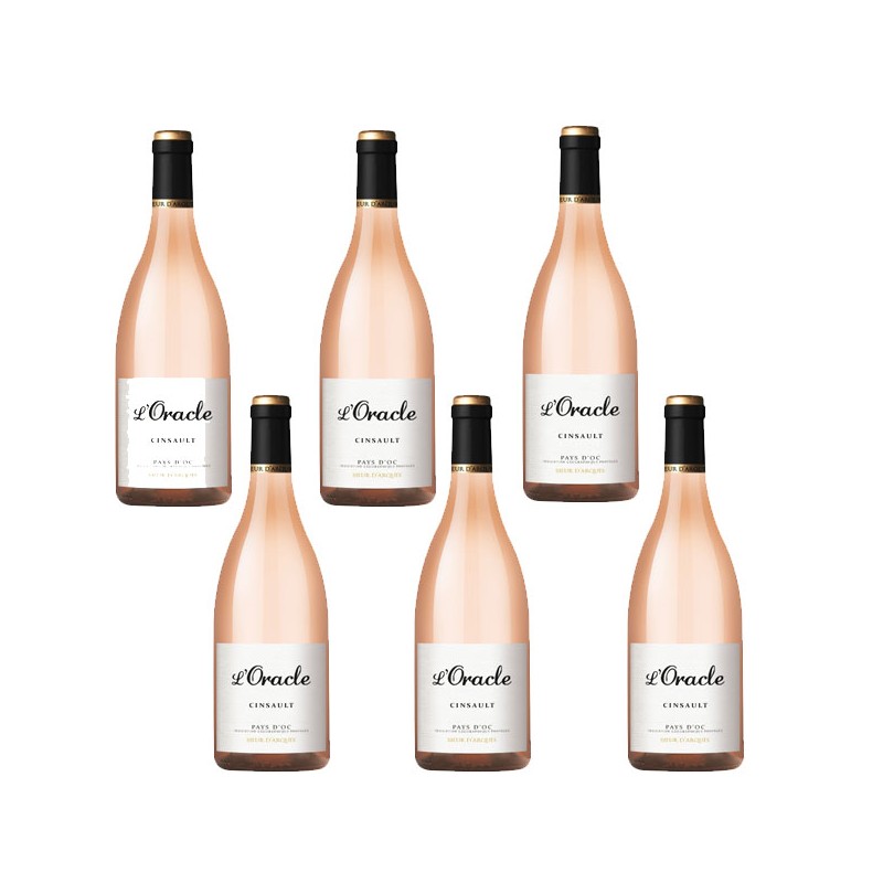 Bouteille de vin roseL'ORACLE CINSAULT - IGP PAYS D'OC Bouteille de vin roseL'ORACLE CINSAULT - IGP PAYS D'OC