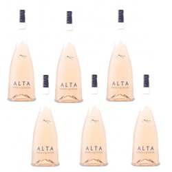 Six bouteilles de vin rosé Anne de joyeuse ALTA  - Vin Occitanie.