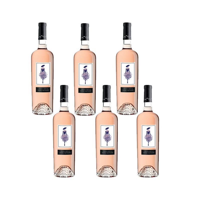 Bouteille de vin rosé French défilé - Anne de joyeuse. Bouteille de vin rosé French défilé - Anne de joyeuse.
