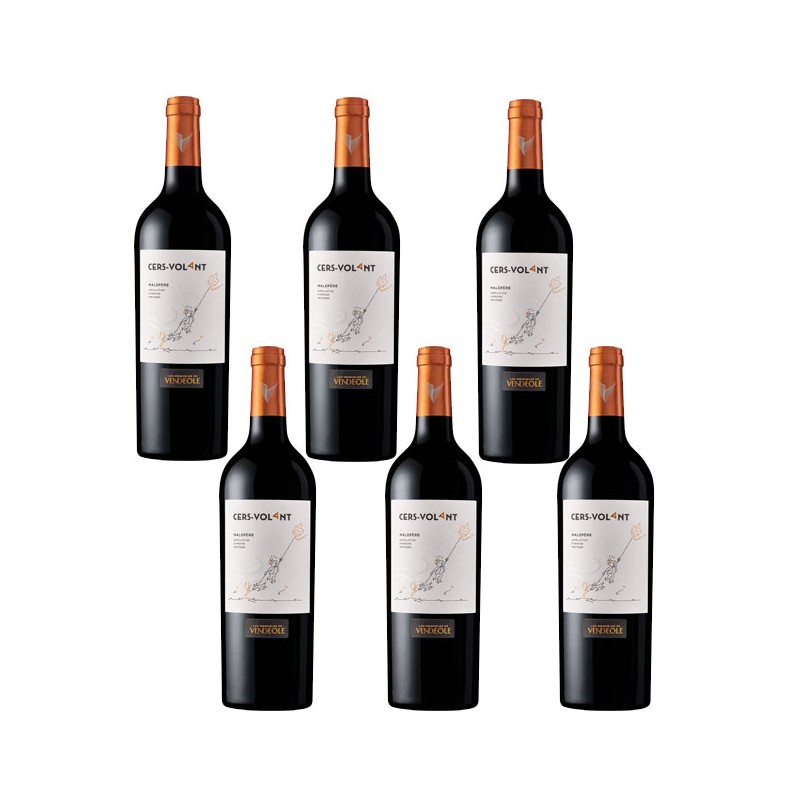 bouteille vin rouge Cers volant Malepère Vendéole bouteille vin rouge Cers volant Malepère Vendéole