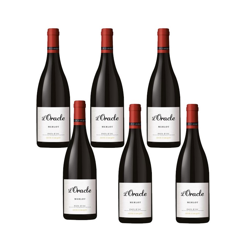Bouteille de vin rouge L'ORACLE Merlot rouge Sieur d'Arques Bouteille de vin rouge L'ORACLE Merlot rouge Sieur d'Arques