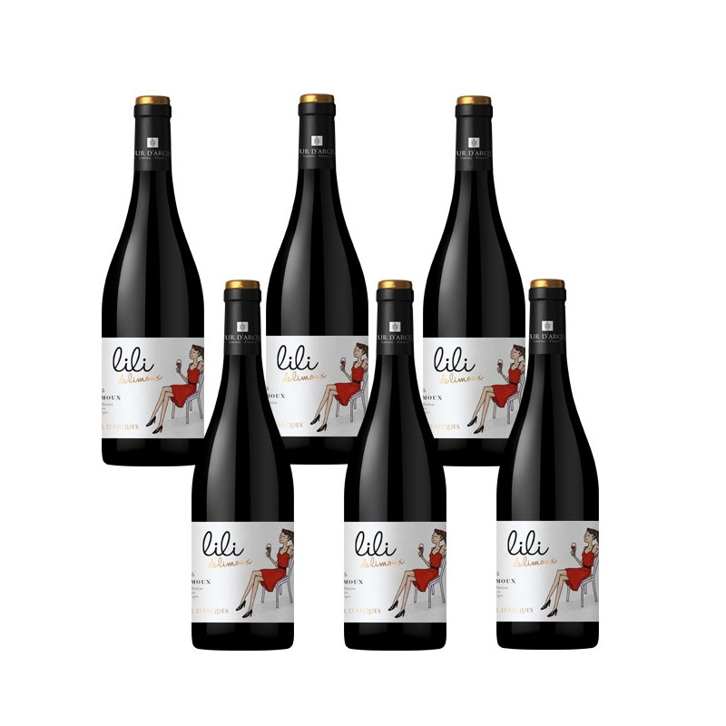 Bouteille de vin rouge LILI de Limoux - Sieur d'Arques Bouteille de vin rouge LILI de Limoux - Sieur d'Arques