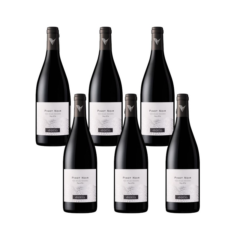 Bouteille de vin rouge Pinot noir Vendéole. Bouteille de vin rouge Pinot noir Vendéole.