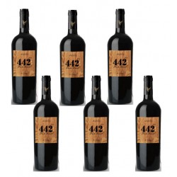 Six bouteilles de vin rouge 442 cave vendéole
