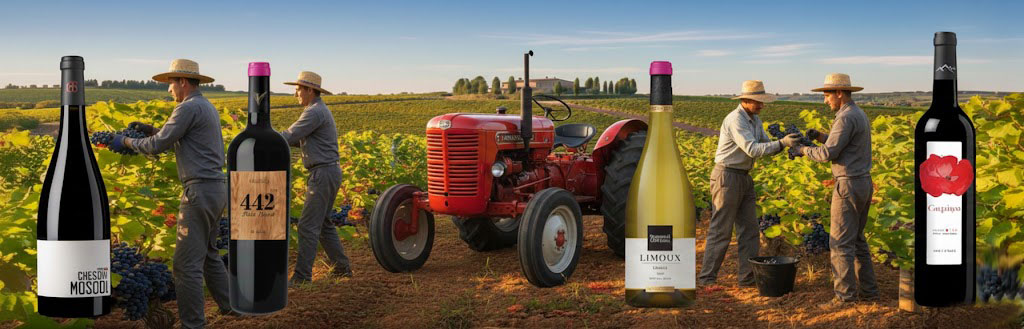 Vin Occitanie Chemin de moscou, lassalles, butinière, première bulle, Occurssus caves Anne de Joyeuse, Sieur d'Arques, Vendéole et domaine Gayda